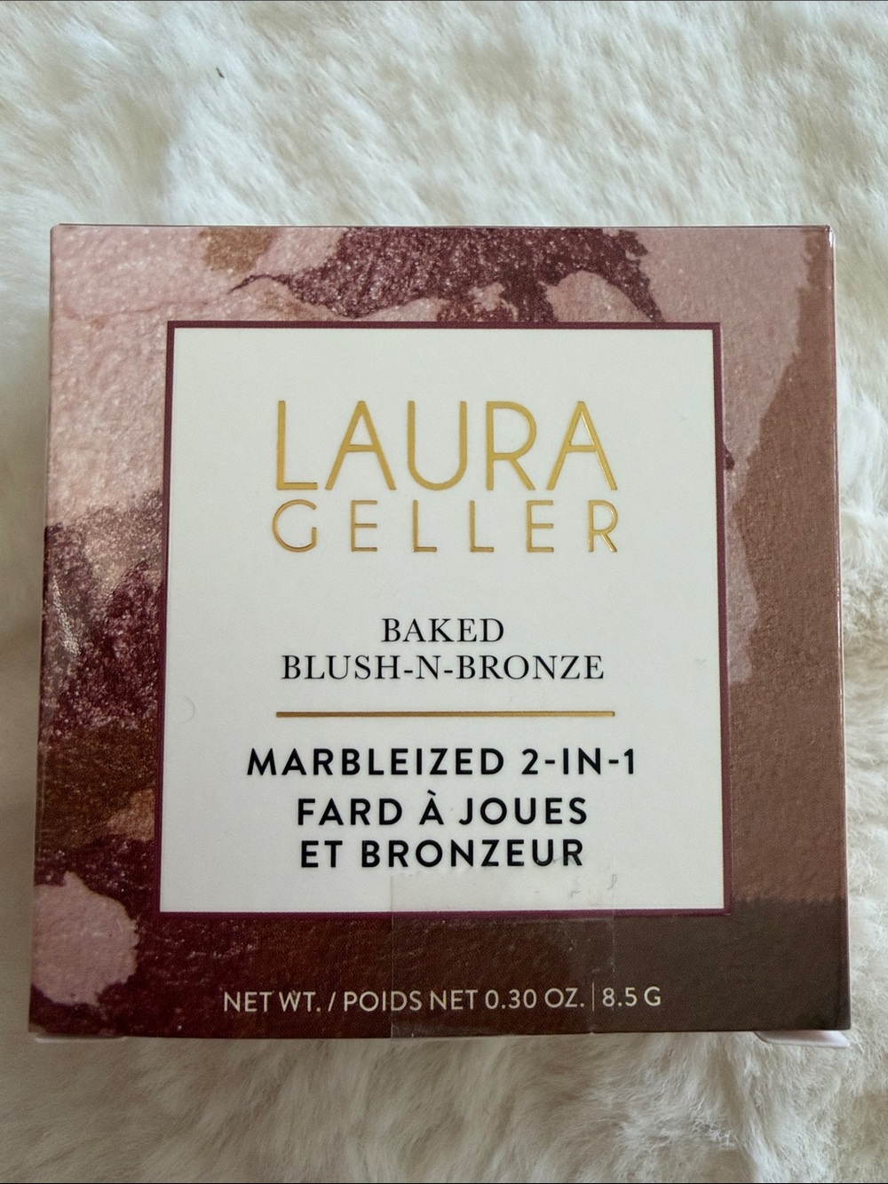 Laura Geller Marbleized Baked Blush-N-Bronze 2-in-1 Earthy bronze natural NEW